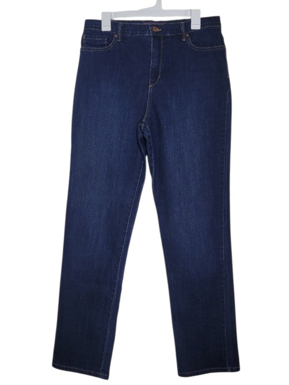 Gloria Vanderbilt Amanda Tapered Jeans Womens High Rise Size 12 Dark Wash